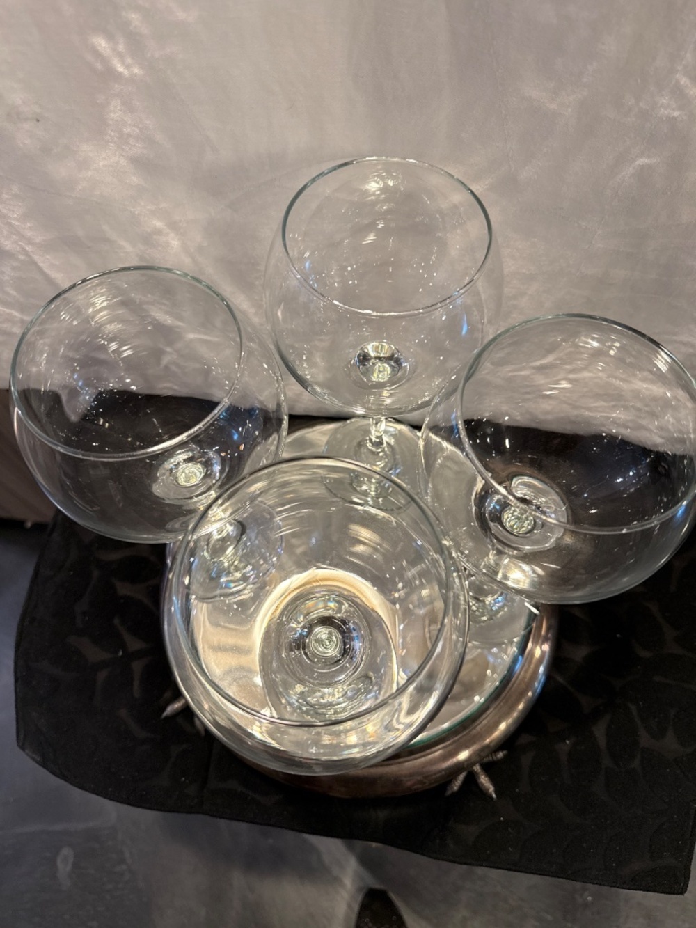 Vintage set of four Grand balloon Wine goblet - Picture 2 of 3